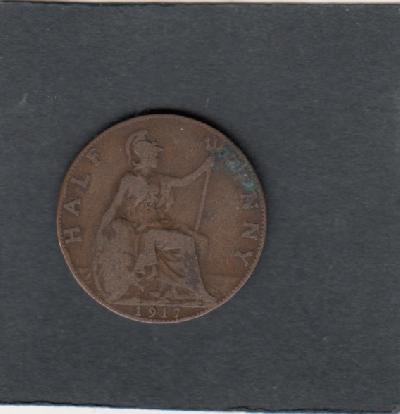 Beschrijving: 1/2 Penny GEORGIUS V  